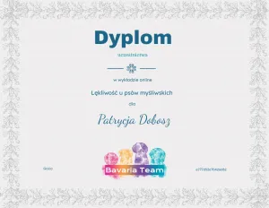 Dyplom Lękliwość u psów myśliwskich - Bavaria Team